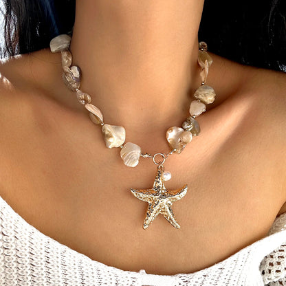 Shell Bead Summer Necklace