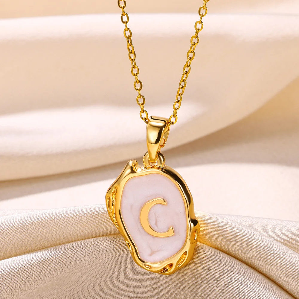 Y2K Drip Initial Necklace