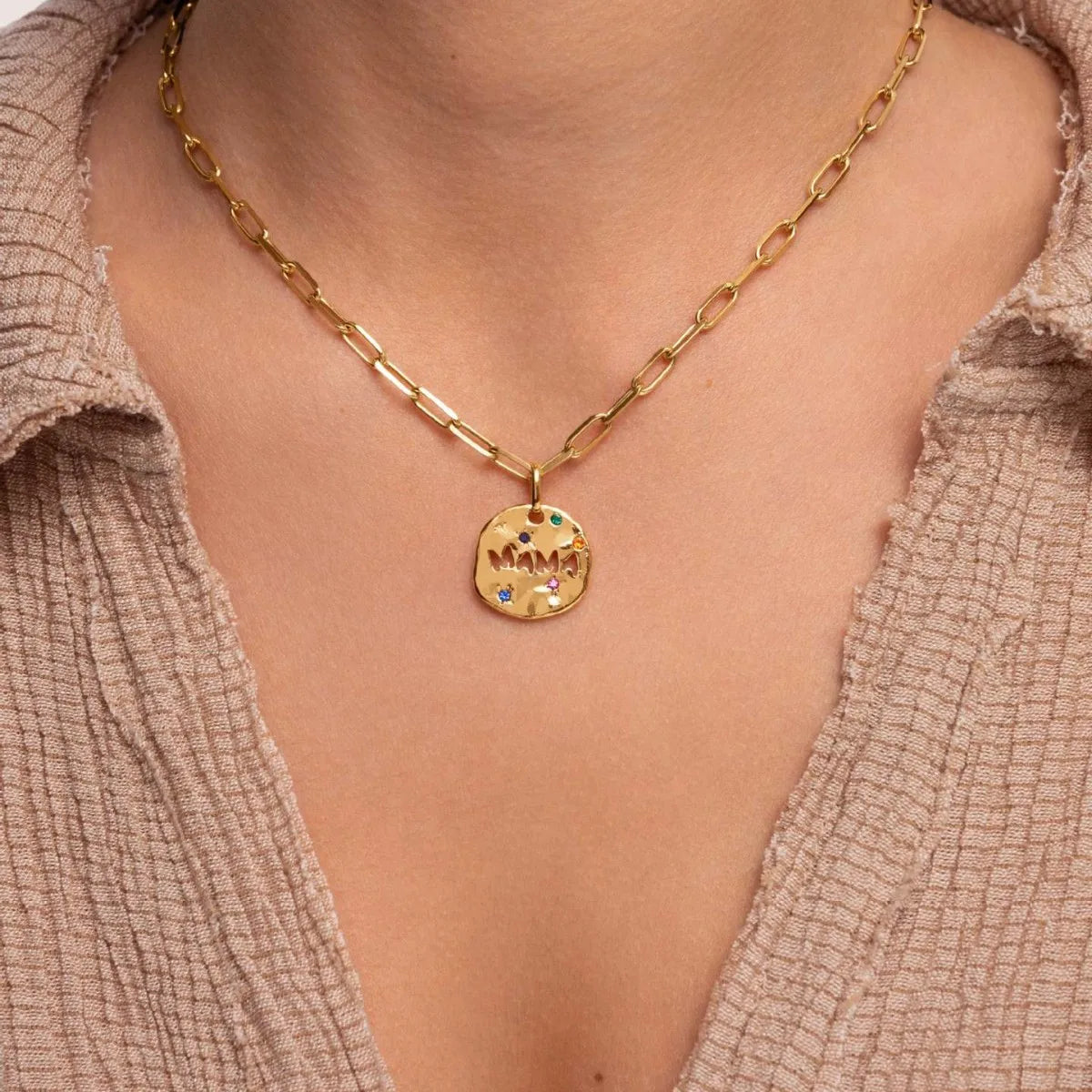 Circle Word Pendant Necklace