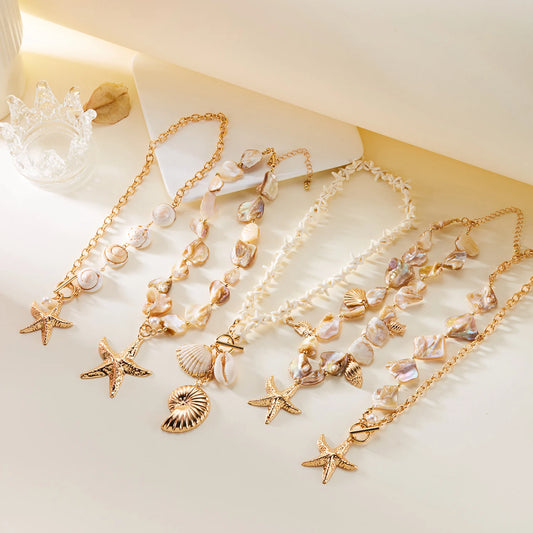 Shell Bead Summer Necklace