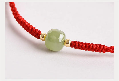 Jade Bead Rope Bracelet