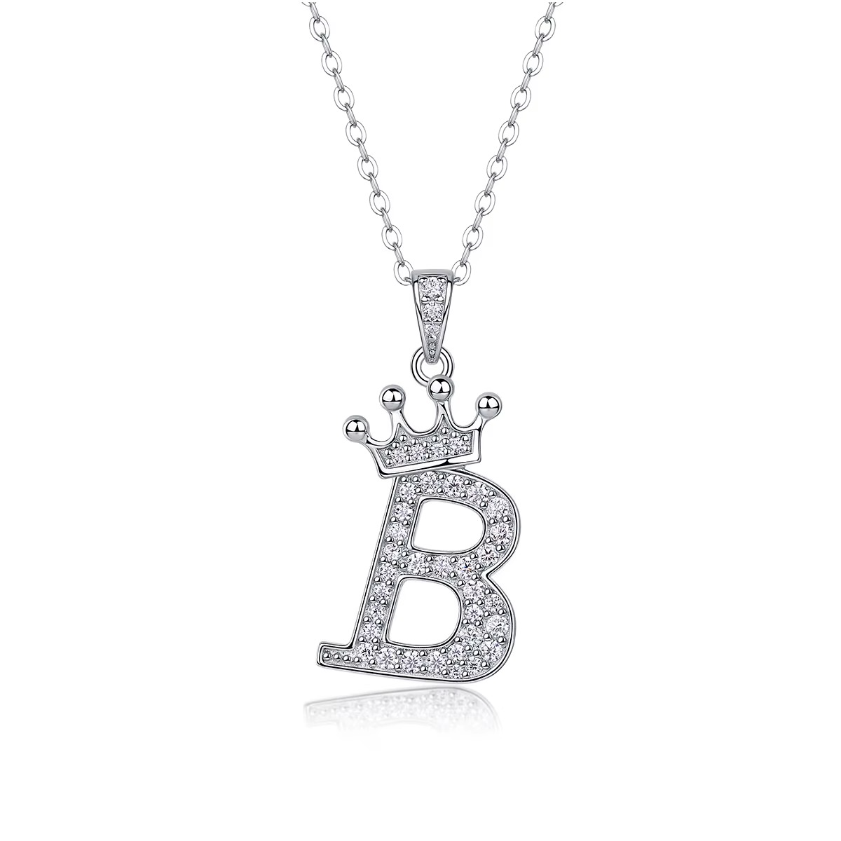 Classic Initial Moissanite Necklace