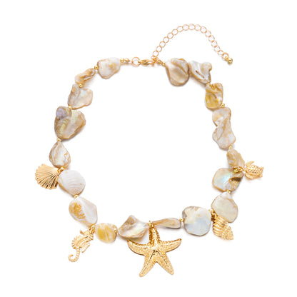 Shell Bead Summer Necklace
