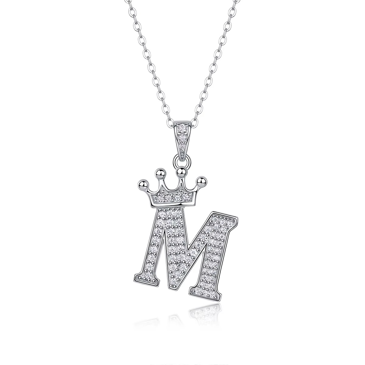 Classic Initial Moissanite Necklace