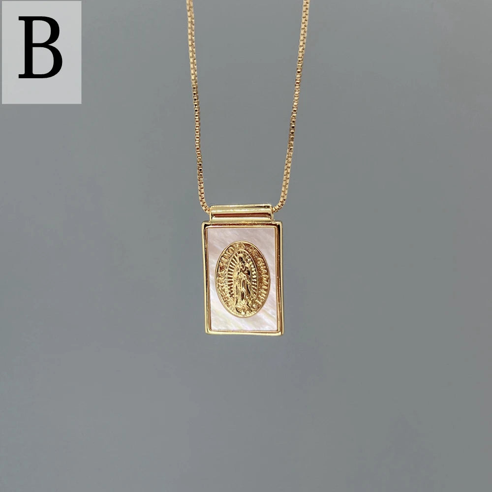 Gold Shell Pendant Necklace
