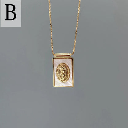 Gold Shell Pendant Necklace