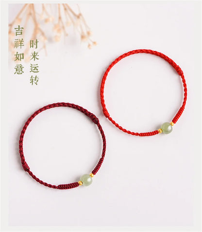 Jade Bead Rope Bracelet