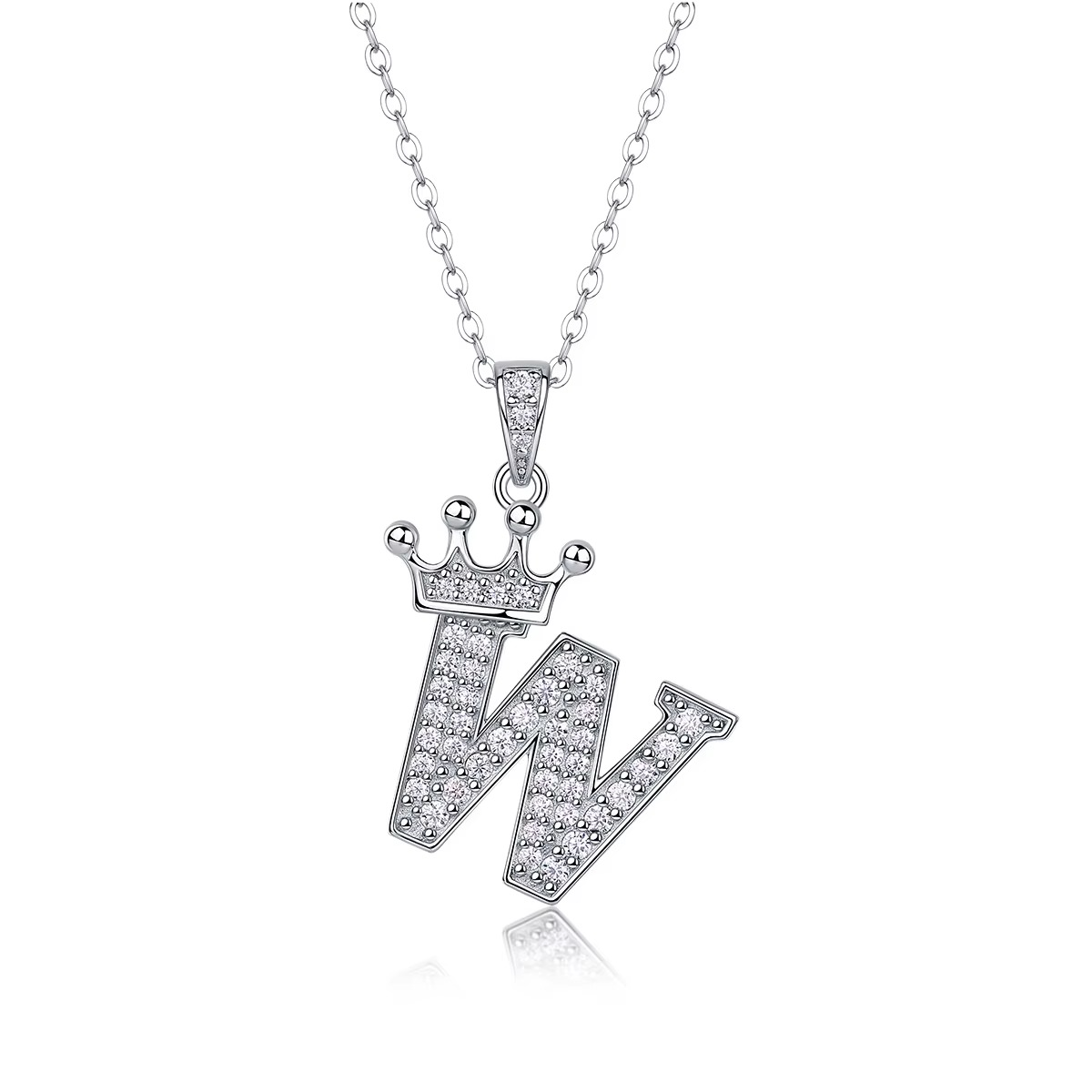 Classic Initial Moissanite Necklace