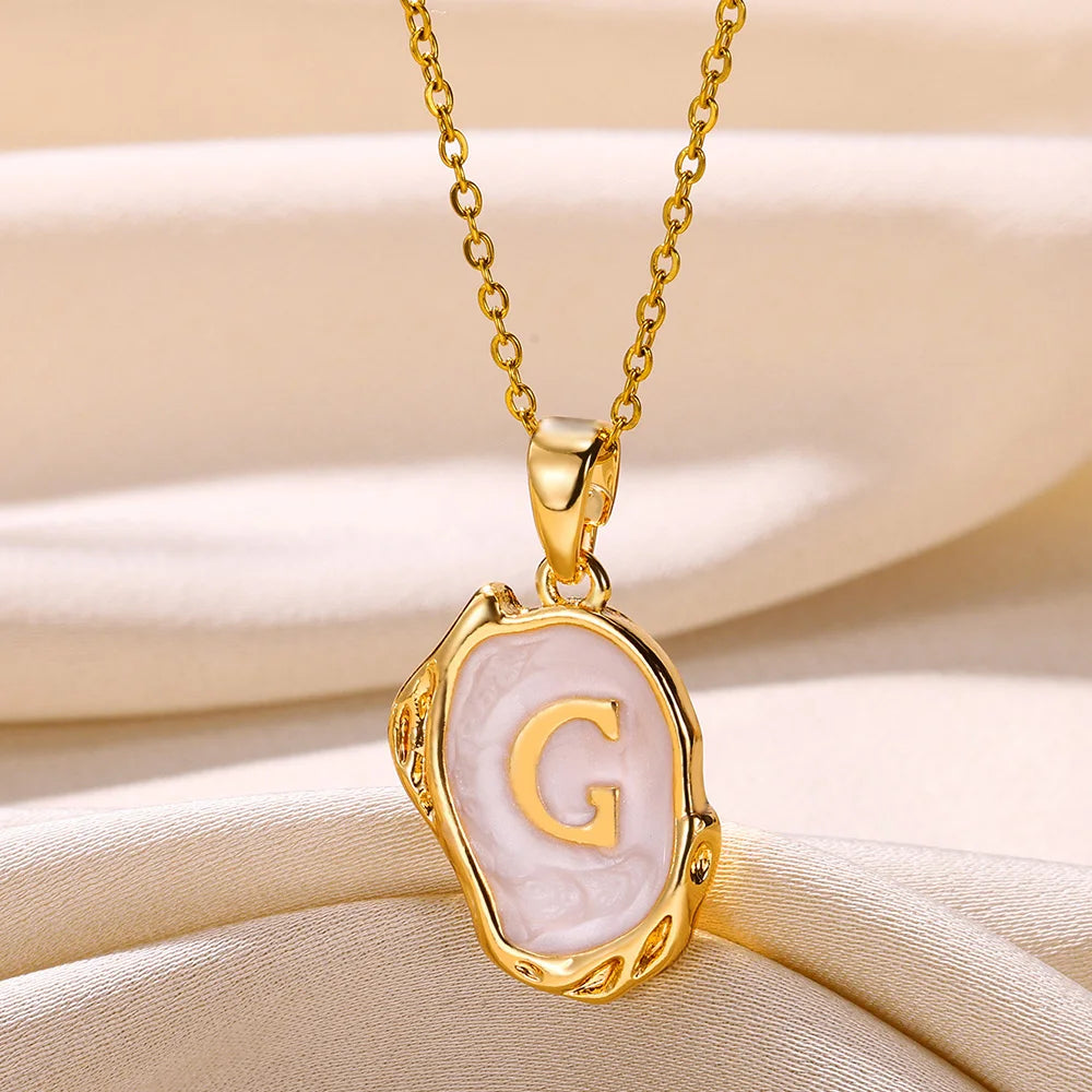 Y2K Drip Initial Necklace