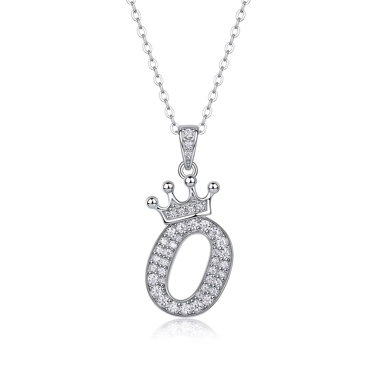 Classic Initial Moissanite Necklace