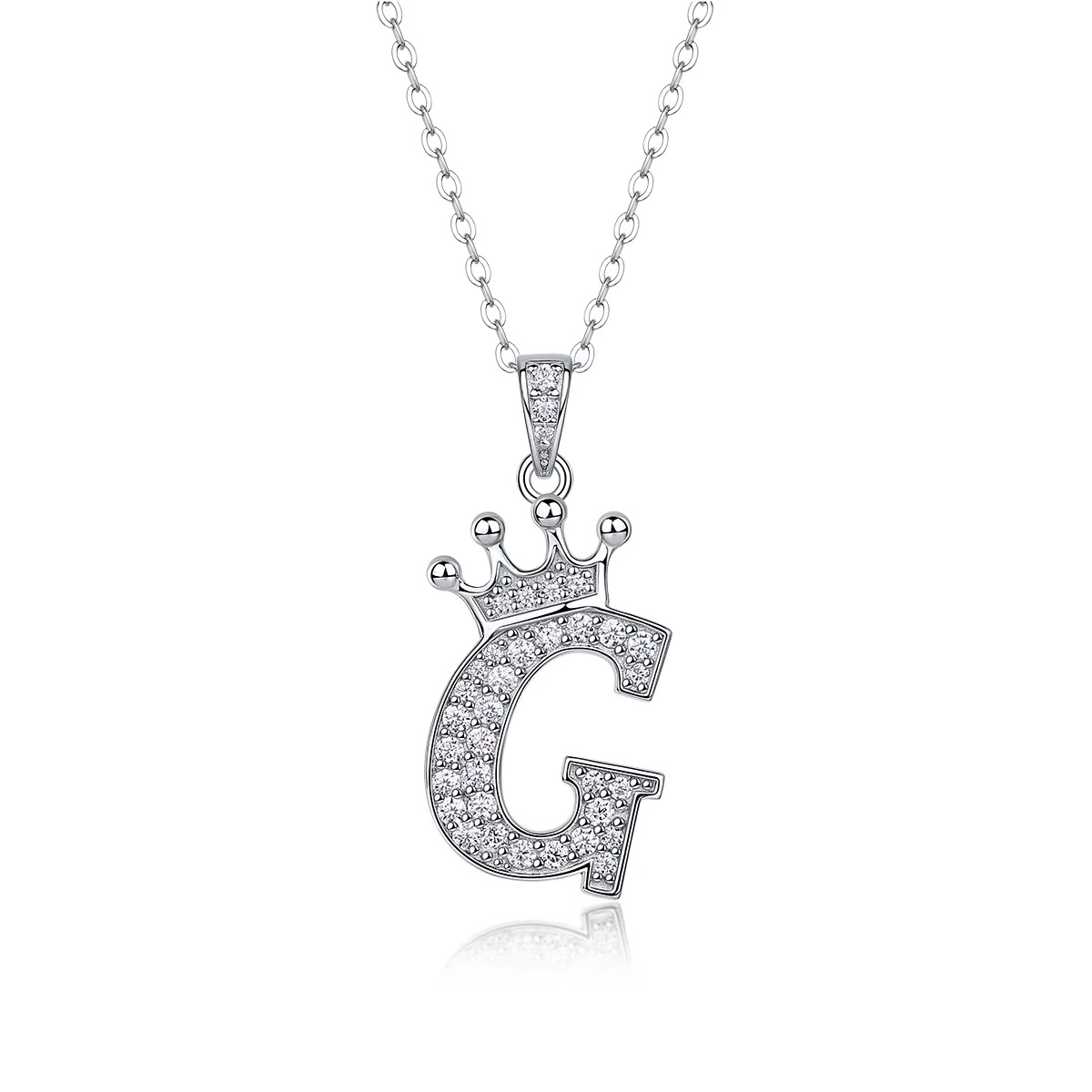 Classic Initial Moissanite Necklace