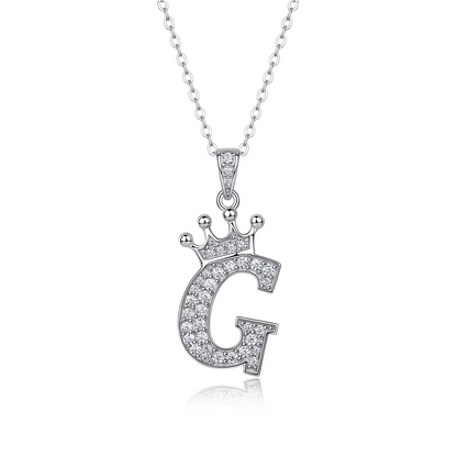 Classic Initial Moissanite Necklace