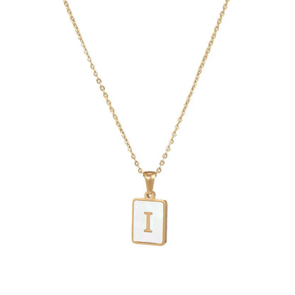 Mother of Pearl Initial Necklace