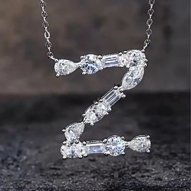 Moissanite Letter Necklace