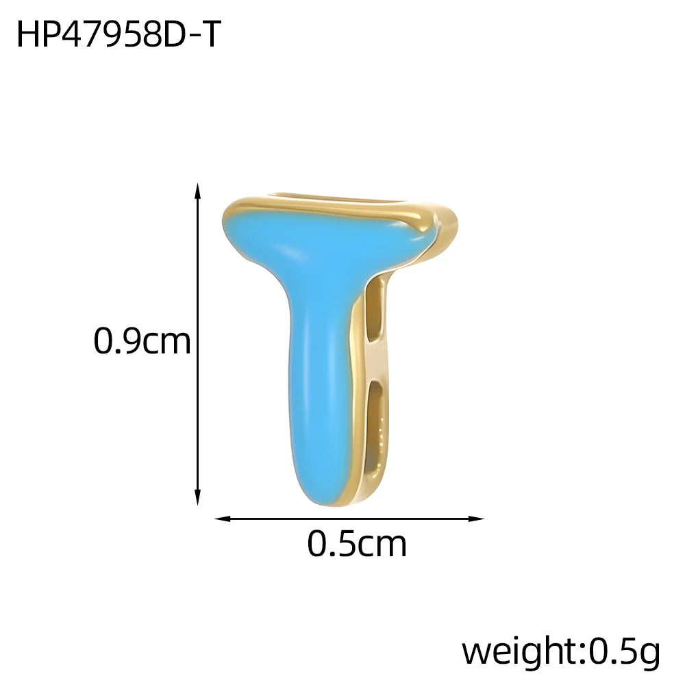 Colour Enamel Initial Charm