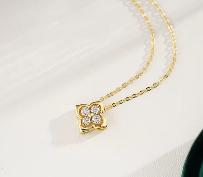 Lucky Clover Moissanite Necklace