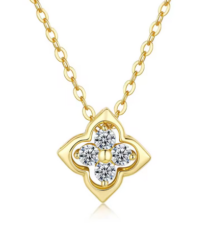 Lucky Clover Moissanite Necklace