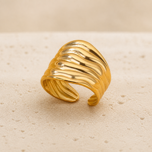 Chunky Gold Open Ring by Corenia