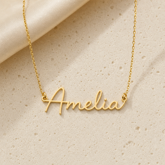 Cursive Custom Name Necklace by Corenia