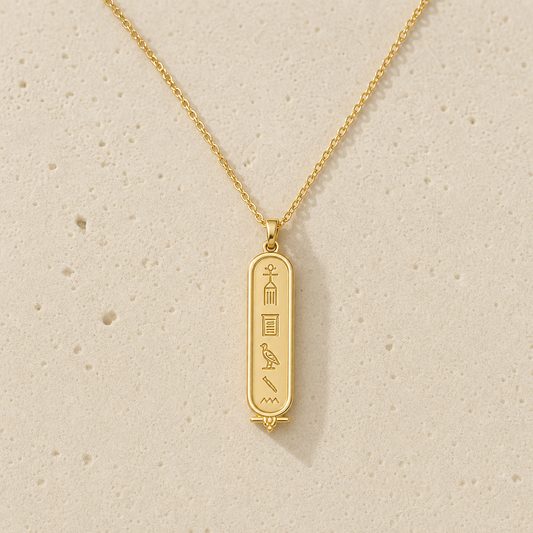 Egyptian Symbol Name Necklace by Corenia