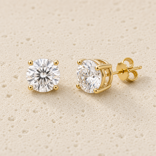 Moissanite Stud Earrings by Corenia