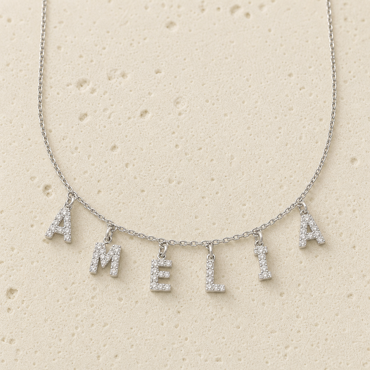 Name & Initial Pendant Necklace by Corenia