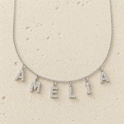 Name & Initial Pendant Necklace by Corenia