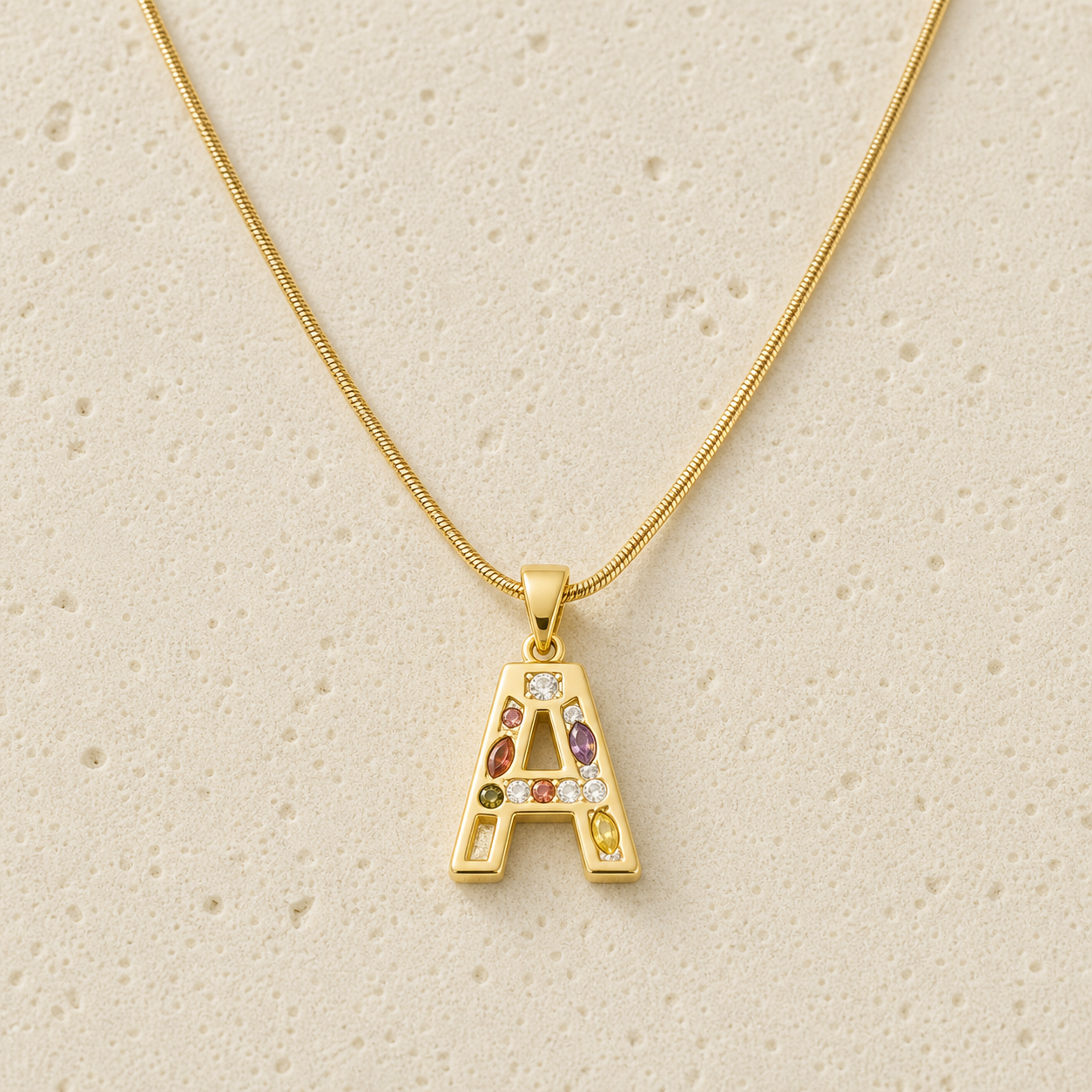 Pavé Initial Necklace by Corenia
