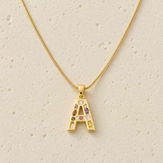 Pavé Initial Necklace by Corenia