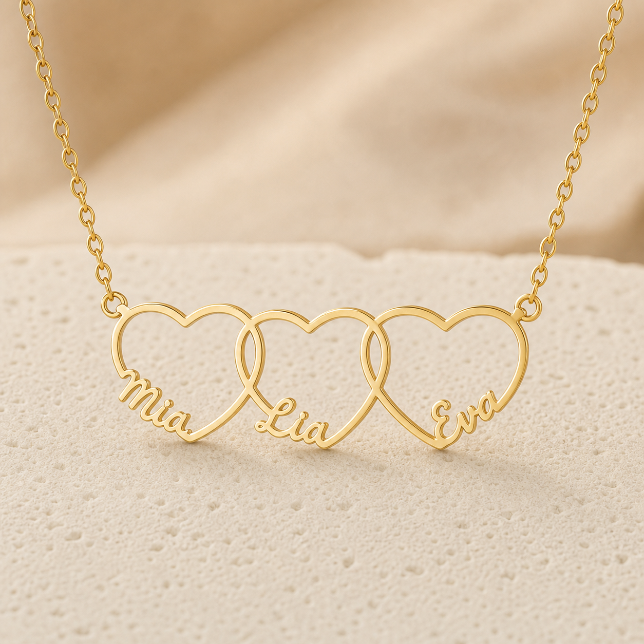 Personalised Heart Name Necklace by Corenia