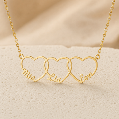Personalised Heart Name Necklace by Corenia